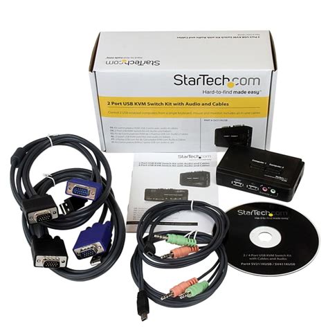 SV211KUSB StarTech.com | StarTech.com 2 Port USB VGA KVM Switch, 3.5 mm ...