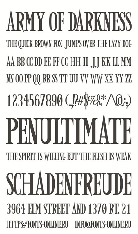 Army of Darkness font