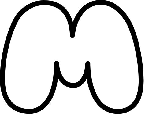 Bubble Letters Lowercase M - Formal Letters