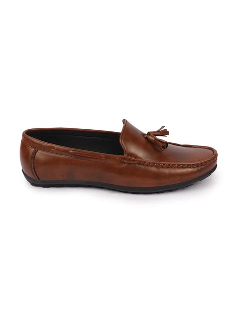 Shop Basics Men Brown Side Stitched Casual Slip On Tassel Loafers and ...