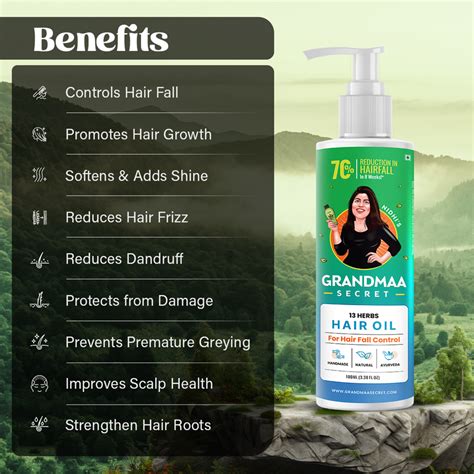 Herbal Hair Oil - Non-Greasy & Lightweight Hair Oil for Hair Growth ...