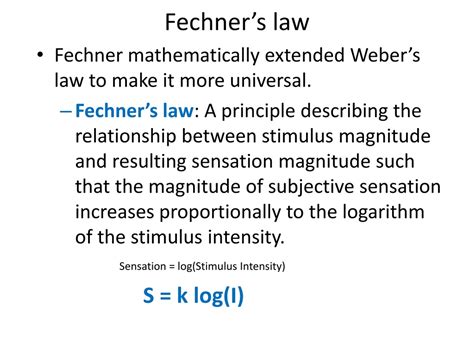 Fechner's Law