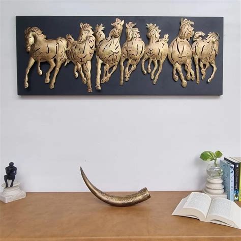 Buy 7 Running Horses LED Metal Wall Art Frame - Exclusive Decor