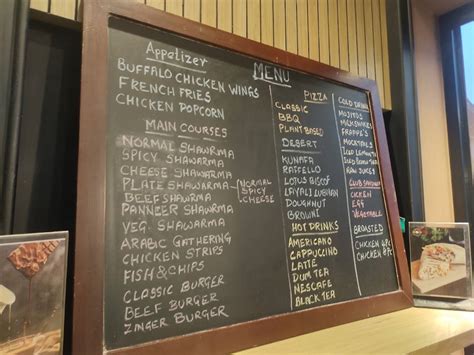 Menu at Exit Caff, Azahiamandapam