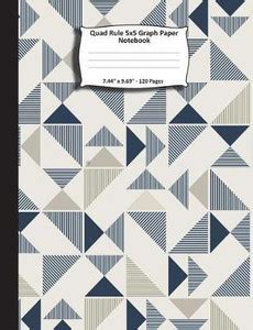Quad Rule 5x5 Graph Paper Notebook. 7.44" x 9.69". 120 Pages: Buy Quad ...
