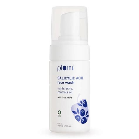 Plum 1% Encapsulated Salicylic Acid Foaming Face Wash 110ml, Fights ...