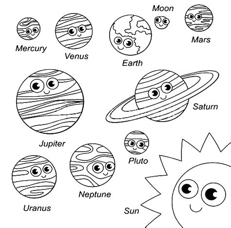 Solar System Coloring Pages 的图像结果