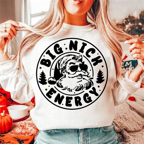 Big Nick Energy SVG, Funny Christmas Santa SVG, Santa Claus Svg, Trendy ...
