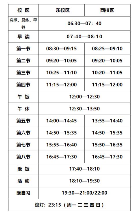 西安翻译学院作息时间表-西安翻译学院教务处