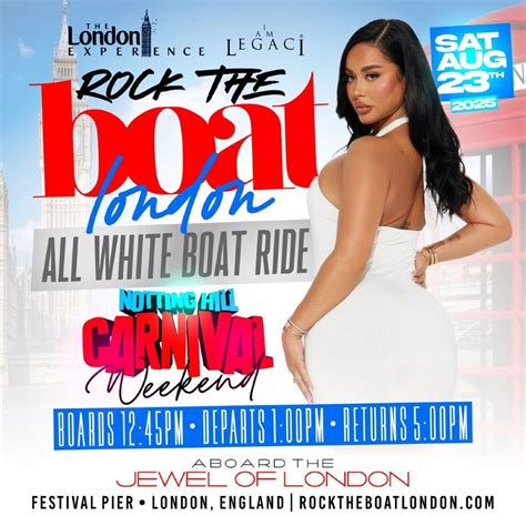 ROCK THE BOAT LONDON ALL WHITE BOAT RIDE PARTY | NOTTING HILL CARNIVAL ...