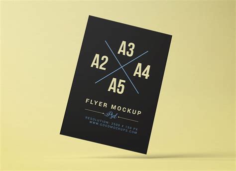 Free A2, A3, A4, A5 Flyer Mockup PSD - Good Mockups
