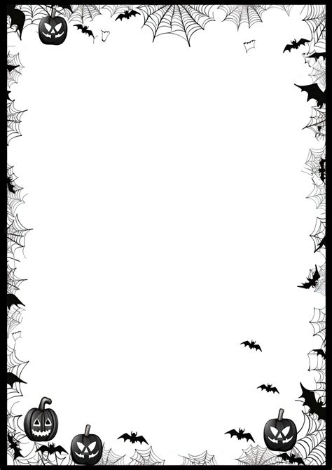 Outdoor Halloween Poster With A Creative Cartoon Style Page Border ...