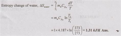 Solved Anna University Problems on Entropy principles - Thermodynamics