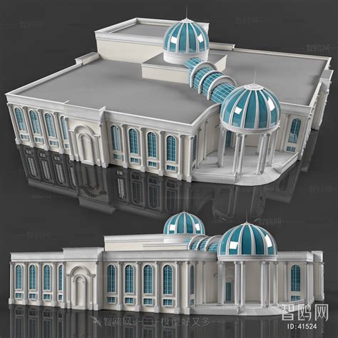 European Style Building Appearance 3D Model Free Download - Model ID ...