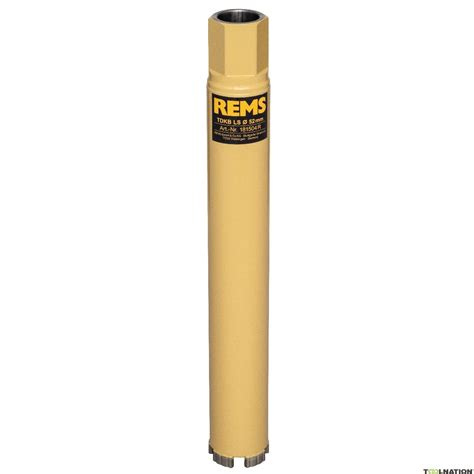 Rems 181504 R TDKB LS 52 × 320 × UNC 1¼ Diamond core drilling crown ...