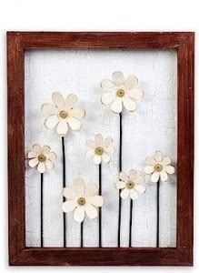 LITTLE BIRDIE Wall Decor Handmade Daisy Field Cream 3D Floral Art with ...