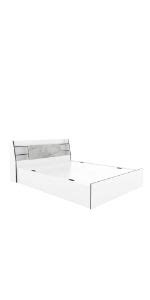 @home By Nilkamal Ursa Metal Queen Size Bed Without Storage (Glossy ...