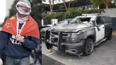 DTLA protester arrested, accused of throwing rocks at CHP car, setting ...