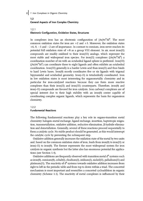 Iron complexes - 1. General Aspects of Iron Complex Chemistry ...