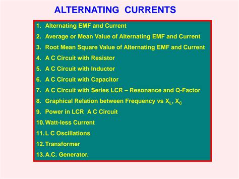 SOLUTION: ALTERNATING CURRENT PPT - Studypool
