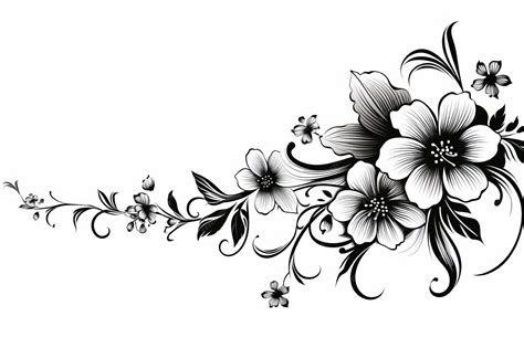 Premium Photo | Blooming in Contrast Captivating Black and White Flower ...