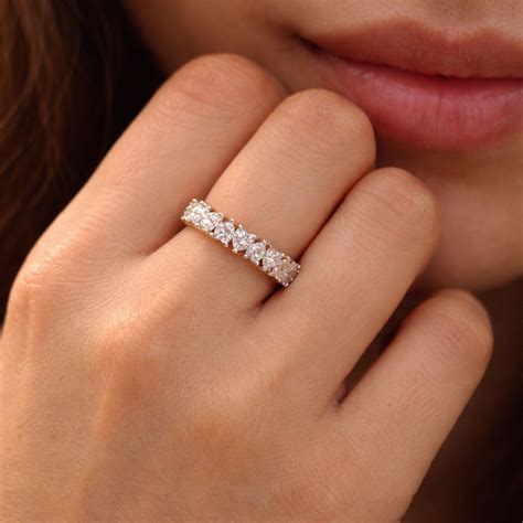 Blushing Heart Eternity Ring | 925 Sterling Silver Ring | AJJ