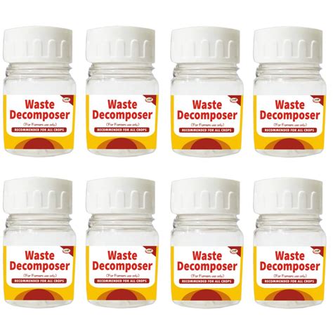 Fast Waste Decomposer 8 Bottles – Compost Maker for Kitchen Waste, Leaf ...