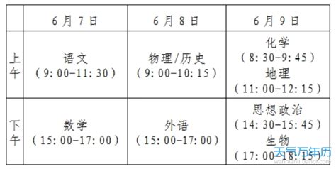 河北高考时间2021具体时间科目安排 河北2021年高考考试安排_万年历