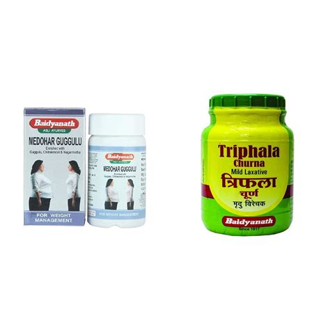 Buy Baidyanath Medohar Guggulu 120 Tab & Baidyanath Nagpur Triphala ...