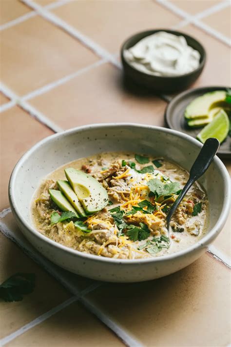 Crockpot Green Chili Chicken Soup (Keto, Gluten Free) - Stem and Spoon