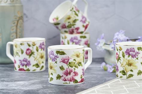 GOLDEN QUEEN'S Handcrafted Tea Cups - Set of 6 | Ideal for Everyday Tea ...