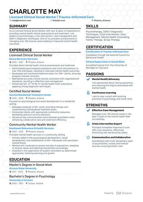 10 Clinical Social Worker Resume Examples & Guide for 2026