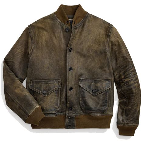 RRL by Ralph Lauren Indigo Leather Bomber Jacket Vintage Indigo | The ...