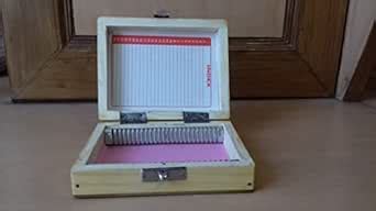 Witeg Wooden Slide Box For 25 Slides (Empty Box) | Slide Box for ...