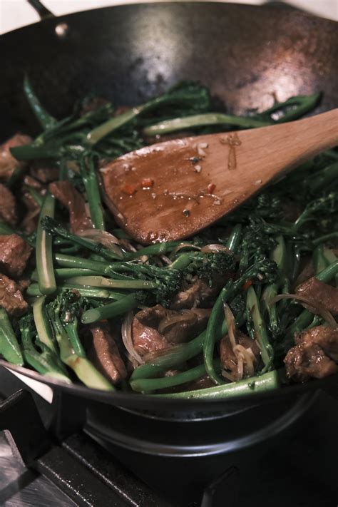 Another cook from “The Wok”. Beef with Broccoli (with added eschalot ...