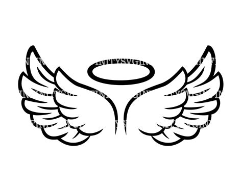 Angel Wings SVG, Halo SVG, Angel Wings Clipart, Angel Wings Cricut ...