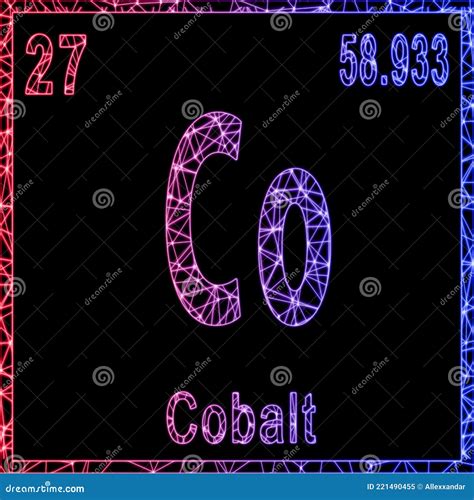 Cobalt Chemical Element. Atom Cobalt Symbol Periodic Table Cartoon Vector | CartoonDealer.com ...