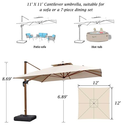 An Illustrated Guide to the Parts of an Offset Umbrella
