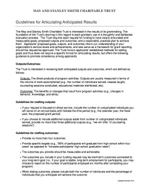 Fillable Online Guidelines for Articulating Anticipated Results.doc Fax ...