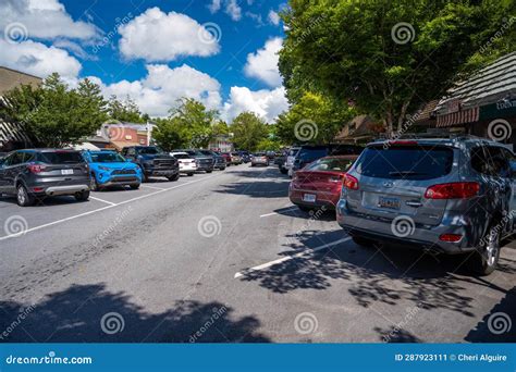 A Popular Shopping District Center in Highlands, North Carolina ...