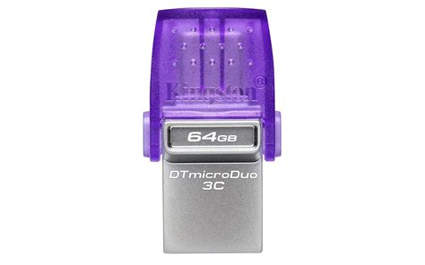Kingston DataTraveler microDuo 3C 64GB USB-C & USB-A Flash Drive 200MB ...