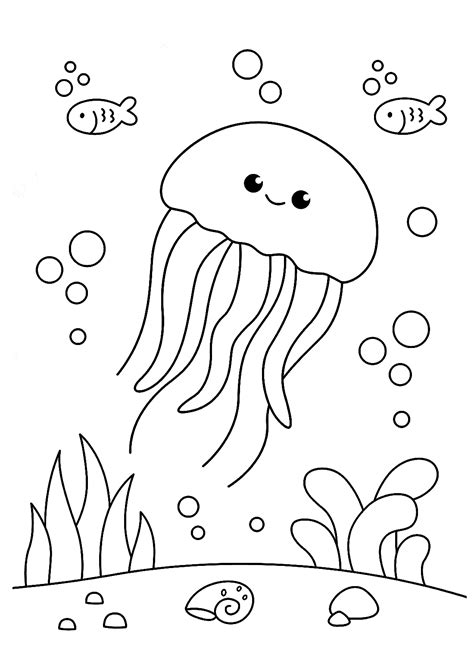 Jellyfish Coloring Page