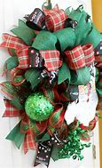 Image result for Green and Gold Deco Mesh Wreath