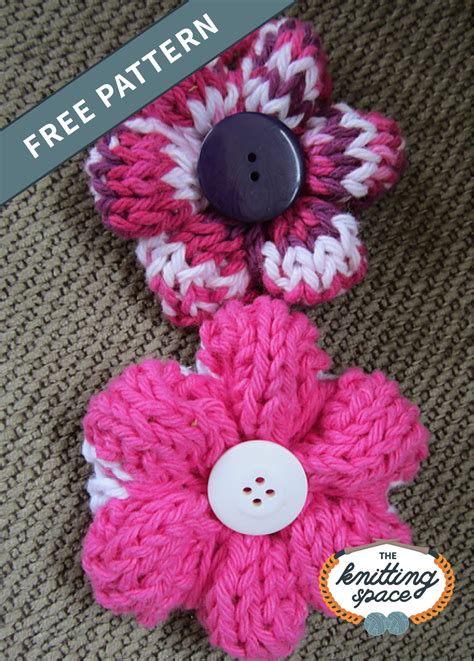 How to Knit a Basic Flower 的图像结果