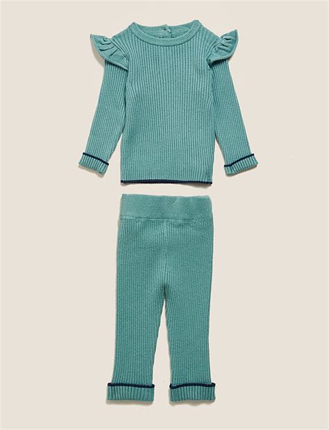 Buy 2 Piece Knitted Outfit (0-3 Yrs) at Marks & Spencer