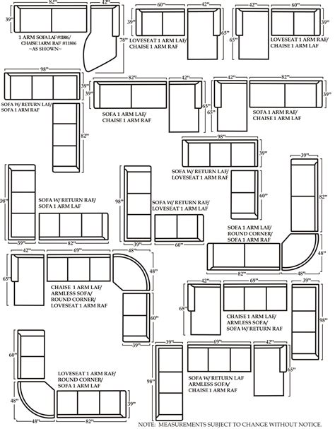 10 Inspirations Measurements Sectional Sofas | Sofa layout, Sectional ...