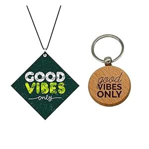 TheYaYaCafe Motivational Car Hanging Good Vibes Only Printed with ...