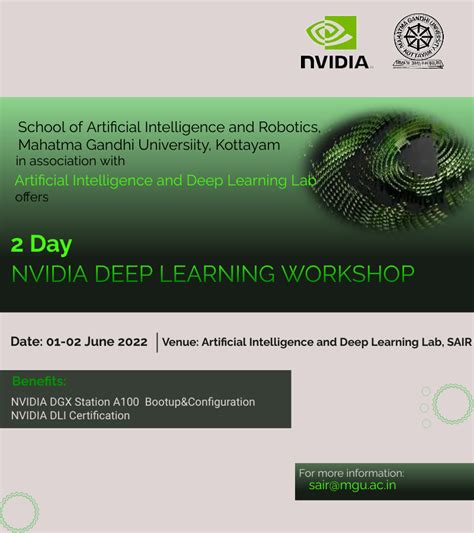 NVDIA Deep Learning Workshop - School of Artificial Intelligence and ...
