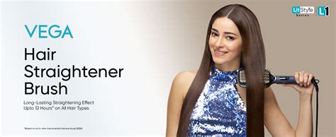 VEGA Hair Straightener Brush With Up To 12 Hrs Straightening Effect ...