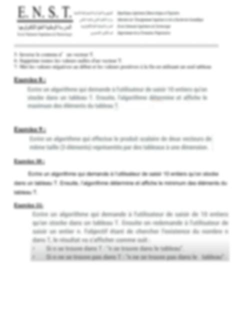 Image result for Algorithme Tableau Exercice Corrige